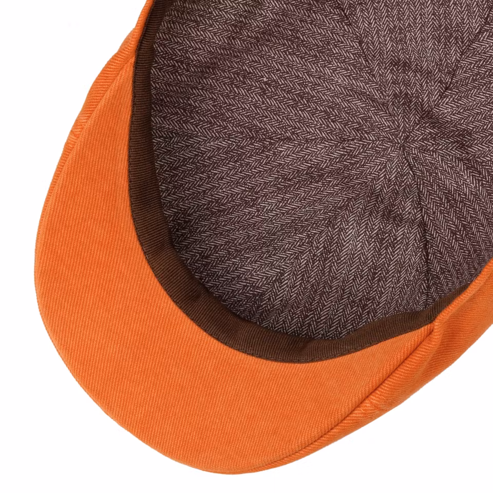 Texas Soft Vintage Bomulls Flat Cap Orange - Stetson