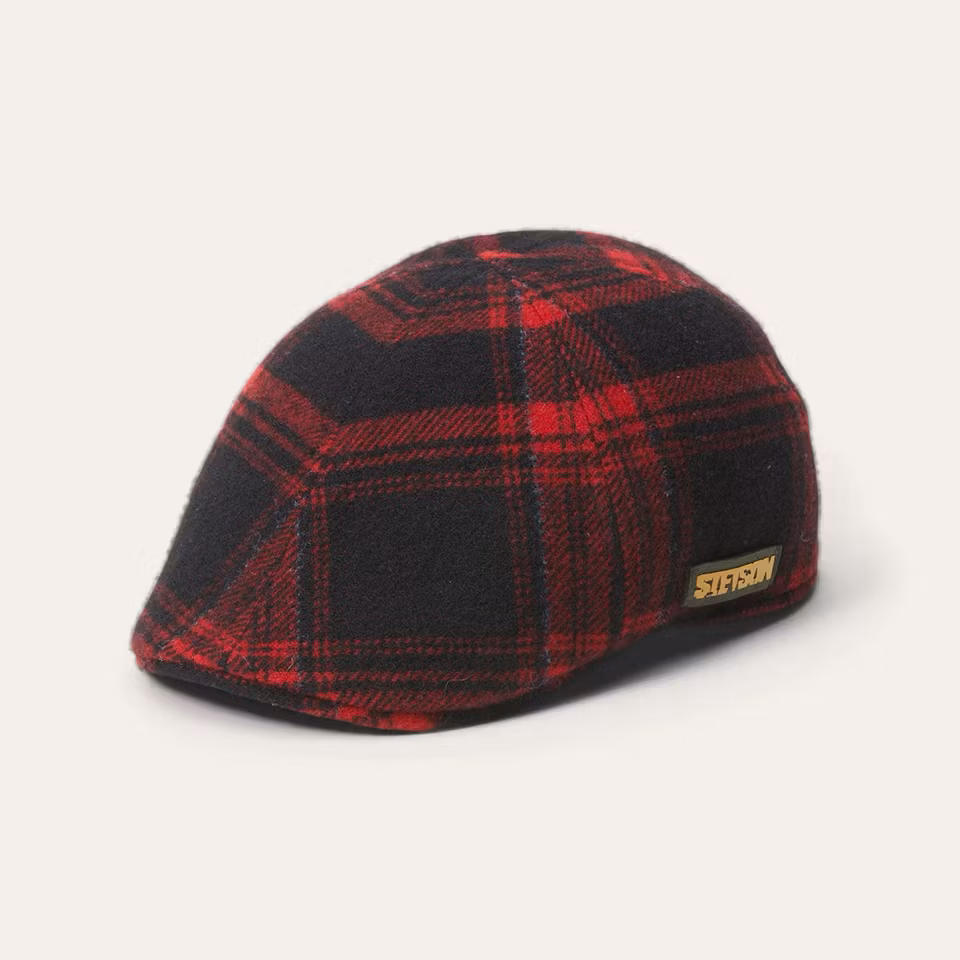 Texas Virgin Shadow Plaid Check Red/Black - Stetson
