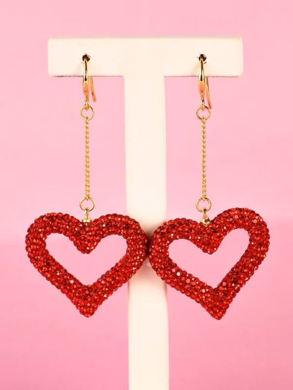 Örhänge Heart Rhine Röd - PFG