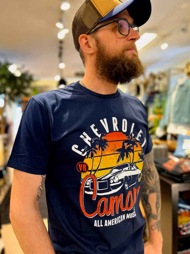 T-shirt Chevrolet Camaro Sunset Navy- hybris