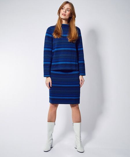 Kjol stickad MARGERY Blue - Jumperfabriken