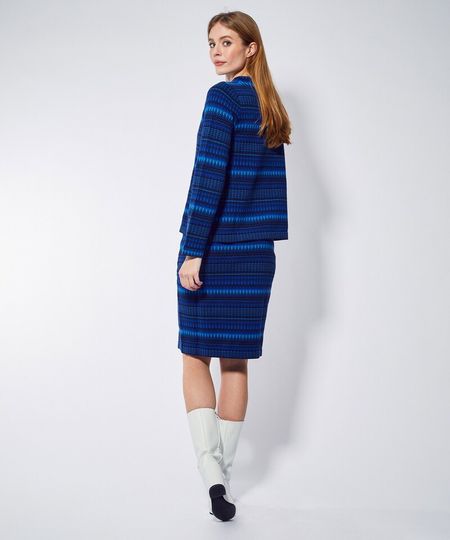 Kjol stickad MARGERY Blue - Jumperfabriken