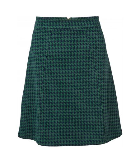 Kjol MADELEINE Dogtooth Skirt Dark green - Jumperfabriken