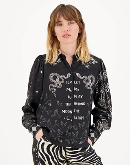 Skjorta Grace Cropped Black Magic - Me 369