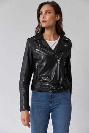 Skinnjacka biker Rachel Black - Jofama
