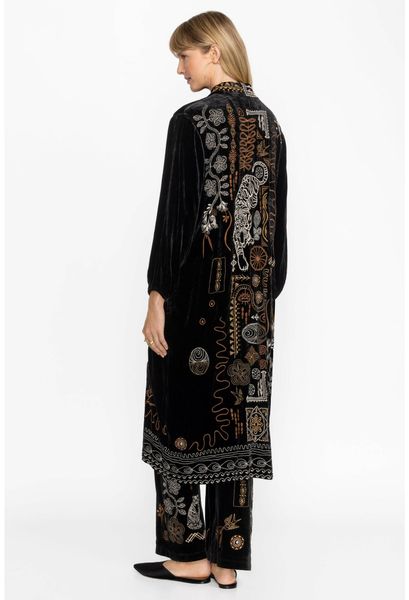 Sammet Bishop sleeve Kimono coat - Johnny Wass