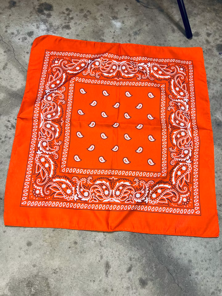 Snusnärduk/skarf clasic paisley Orange - Liias Garderob