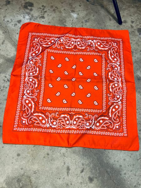 Snusnärduk/skarf clasic paisley Orange - Liias Garderob