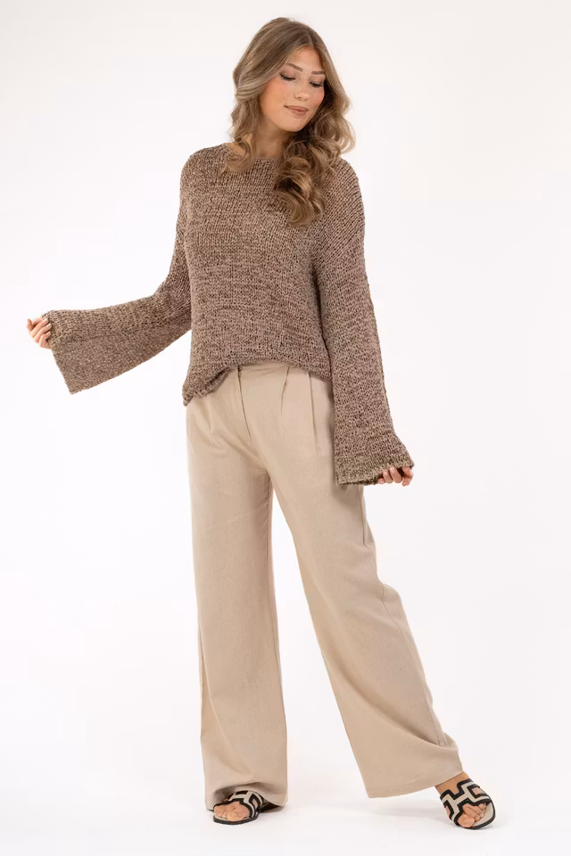 Stickat Vendela Taupe - Capri Collection
