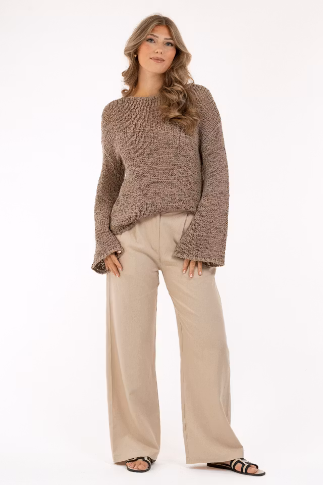 Stickat Vendela Taupe - Capri Collection