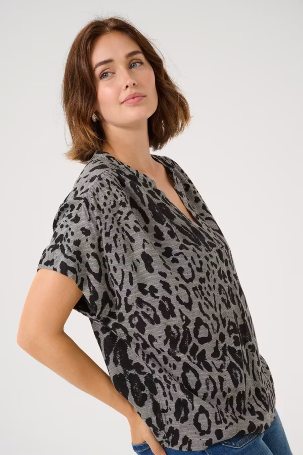 Blus KAmila Wing grey leo - Kaffe