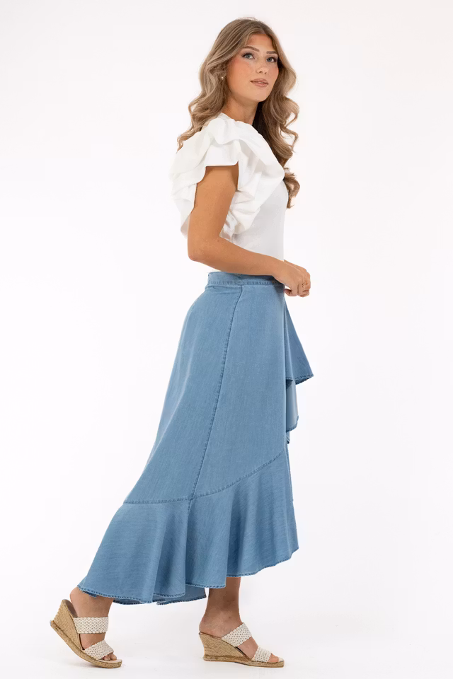 Kjol Rebecca Light DEnim - Capri Collection