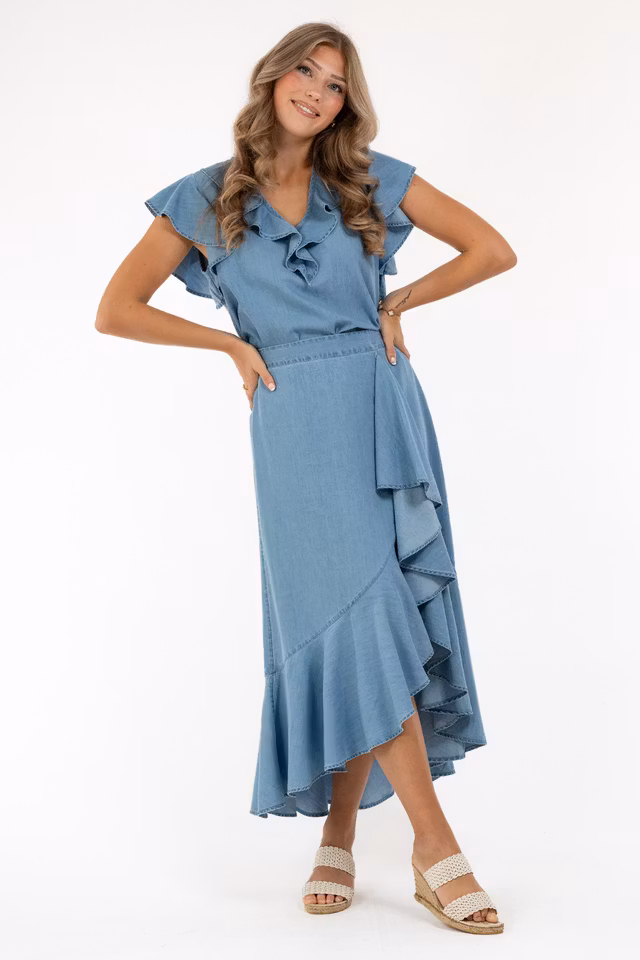 Kjol Rebecca Light DEnim - Capri Collection