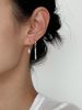 REA Hoops förgyllda med 14K guld med glasstenar