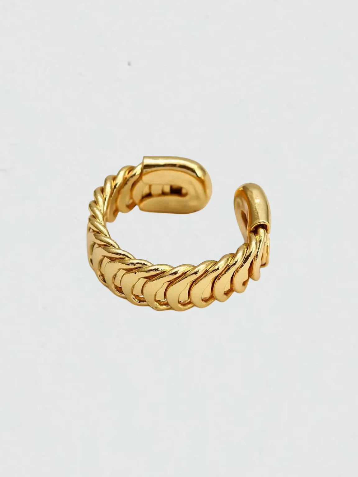 Ring förgylld med 18k guld med kedjedesign