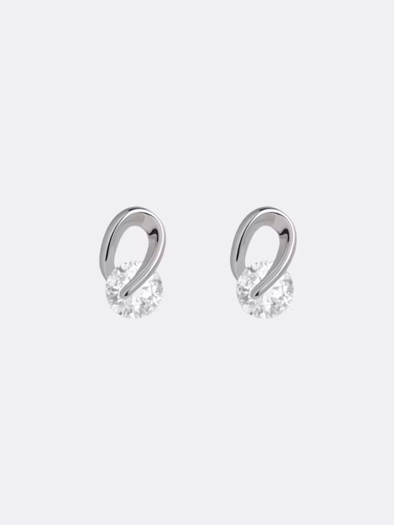 925 Silvernål studs med Cubic Zirconia