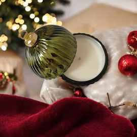 Exklusiv julkula i glas, grön – Pepparkaka