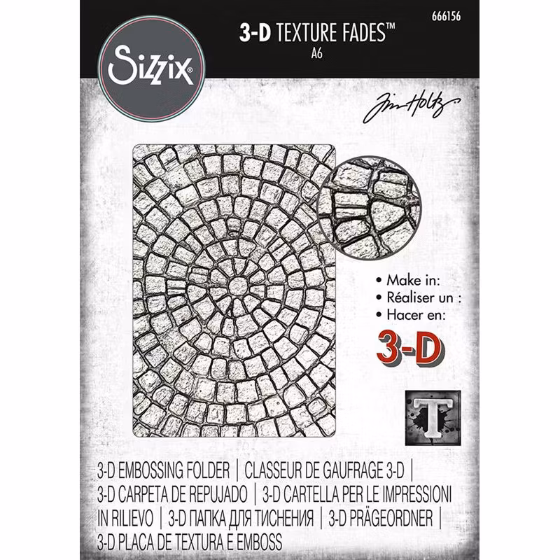 Tim Holtz Sizzix 3-D Texture Fades Embossingfolder Mosaic 666156