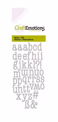 CraftEmotions Die Lowercase Alphabet Typewriter 115633/0262