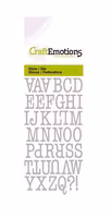 CraftEmotions Die Uppercase Alphabet Typewriter 115633/0261