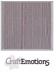 CraftEmotions Cardstock Linen Silver 12x12"