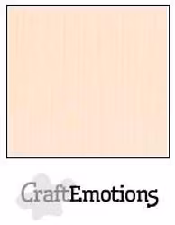 CraftEmotions Cardstock Linen Cream 12x12"