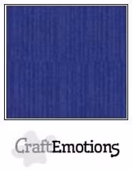 CraftEmotions Cardstock Linen Sapphire Blue 12x12"