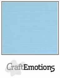 CraftEmotions Cardstock Linen Light Blue 12x12"