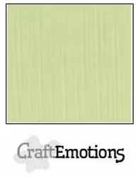 CraftEmotions Cardstock Linen Kiwi 12x12"