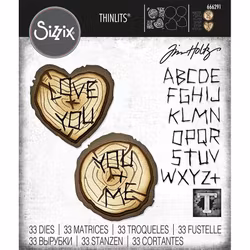 Tim Holtz Sizzix Dies Wood Slice 666291