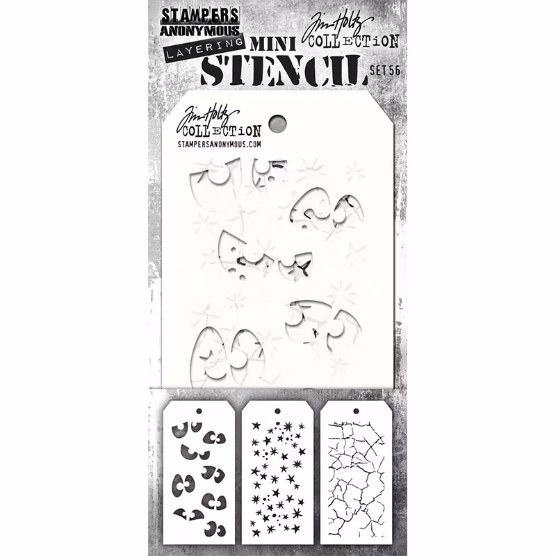 Tim Holtz Stencil Mini set 56 THMST056