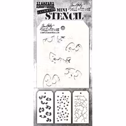Tim Holtz Stencil Mini set 56 THMST056