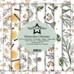 Paper Favourites Watercolour Christmas 6x6" Pappersblock