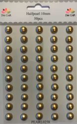 Dixi Craft Halvpärlor Guld 10mm