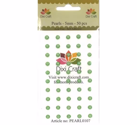 Dixi Craft Halvpärlor Limegrön 5mm