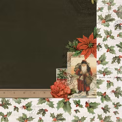 KaiserCraft Letters to Santa Holly & Berries 12x12"