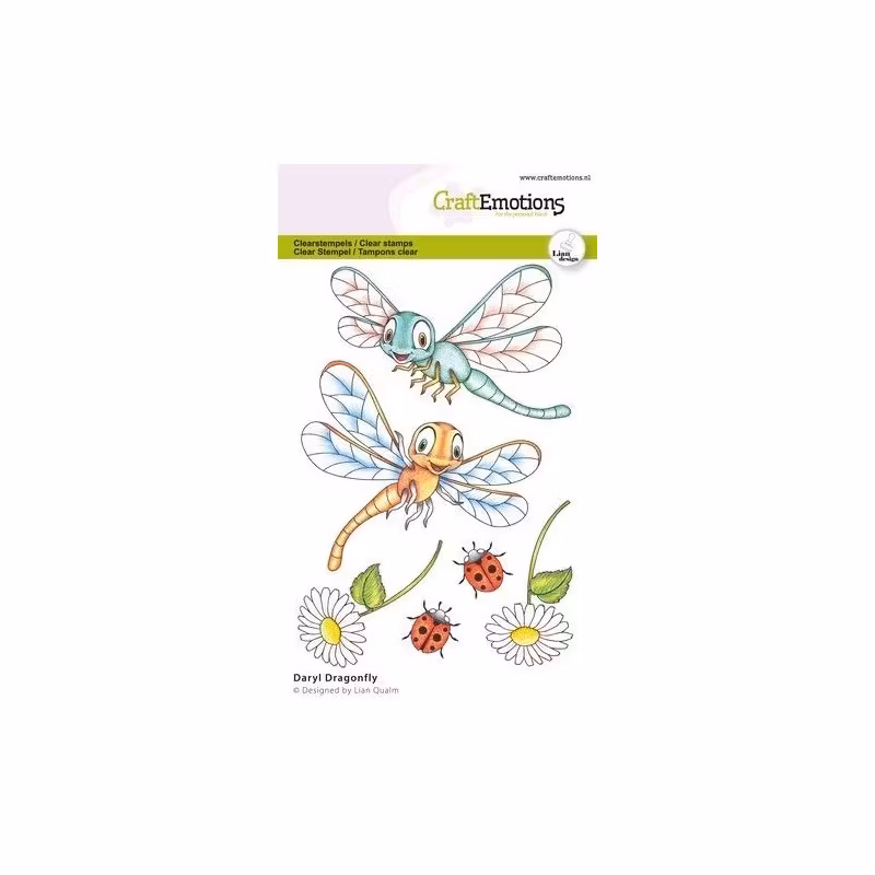 CraftEmotions clearstamps Daryl Dragonfly 130501-2720