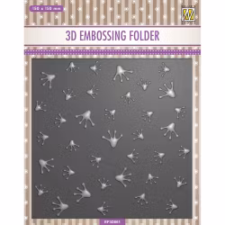 Nellies Choice 3D Embossing Folder Frog Footprints