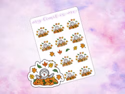 Playing fall leaves penguins ♥