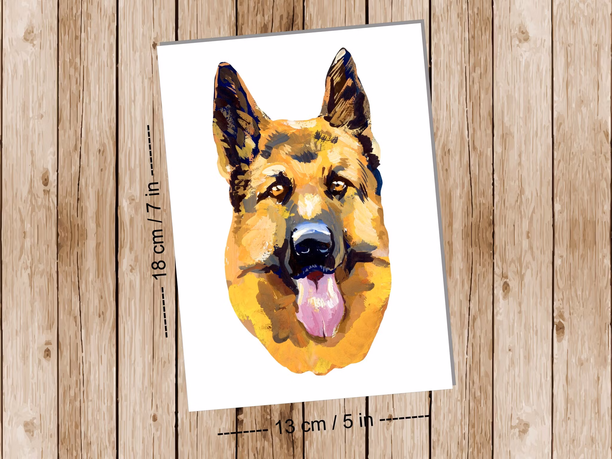 Dog German Shepherd - Art print
