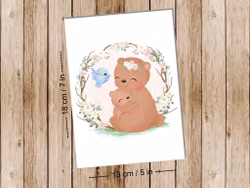 Mum and child (Bears) - Art print