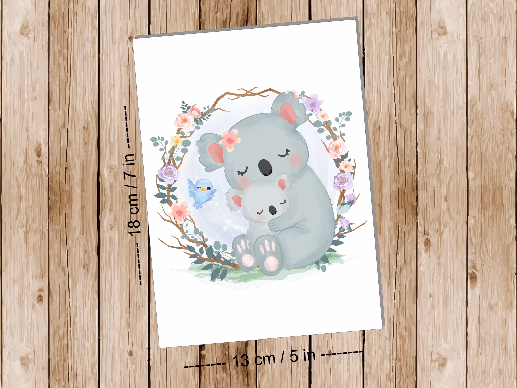 Mum and child (Coala) - Art print