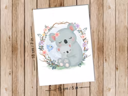 Mum and child (Coala) - Art print