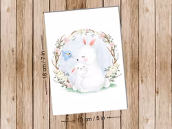 Mum and child (Rabbit) - Art print