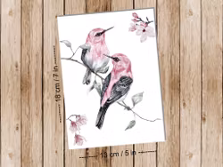 Spring birds - Art print