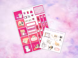 Hobonichi Cousin - Pink Themed Cats