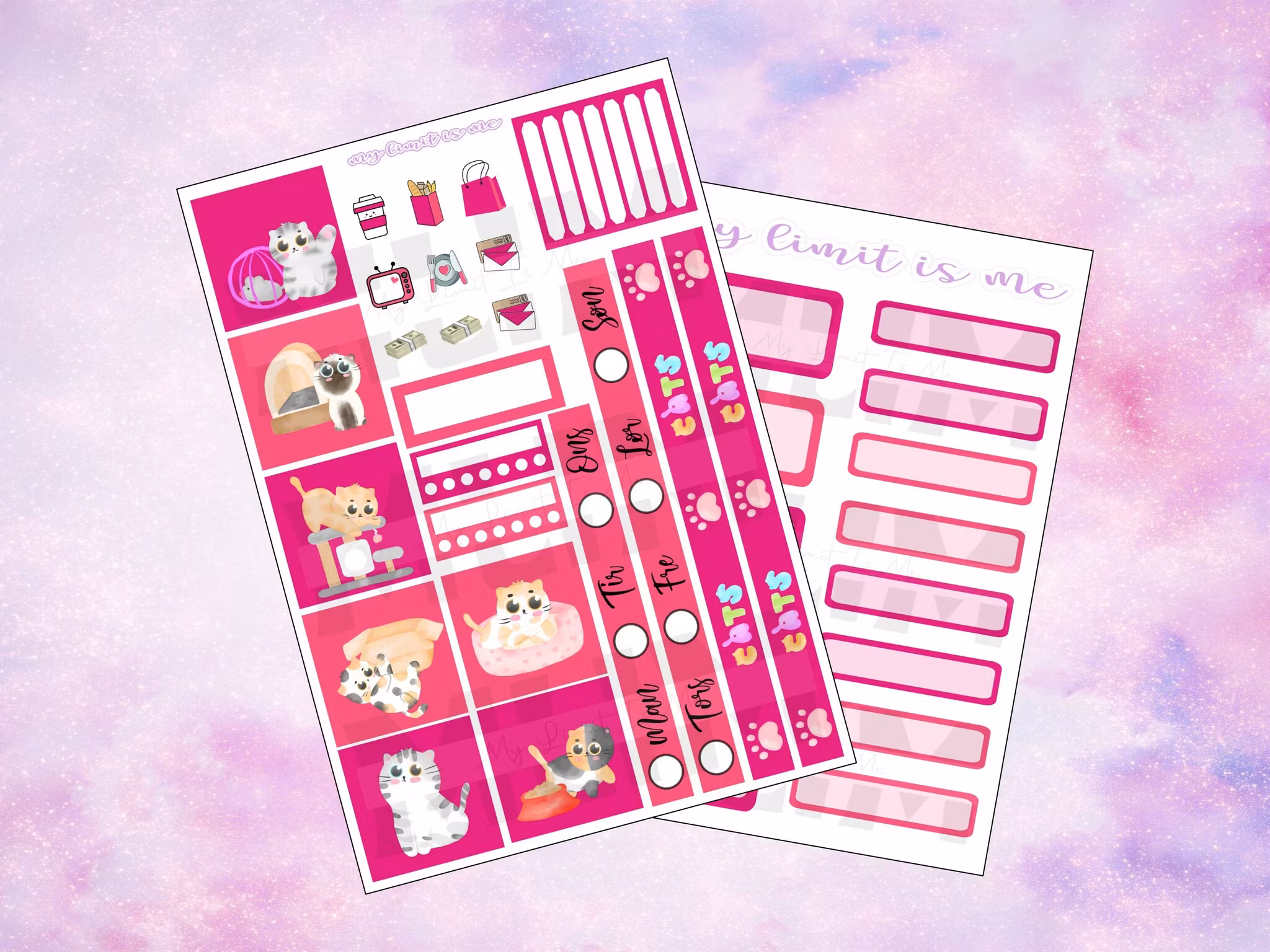 Hobonichi Cousin - Pink Themed Cats