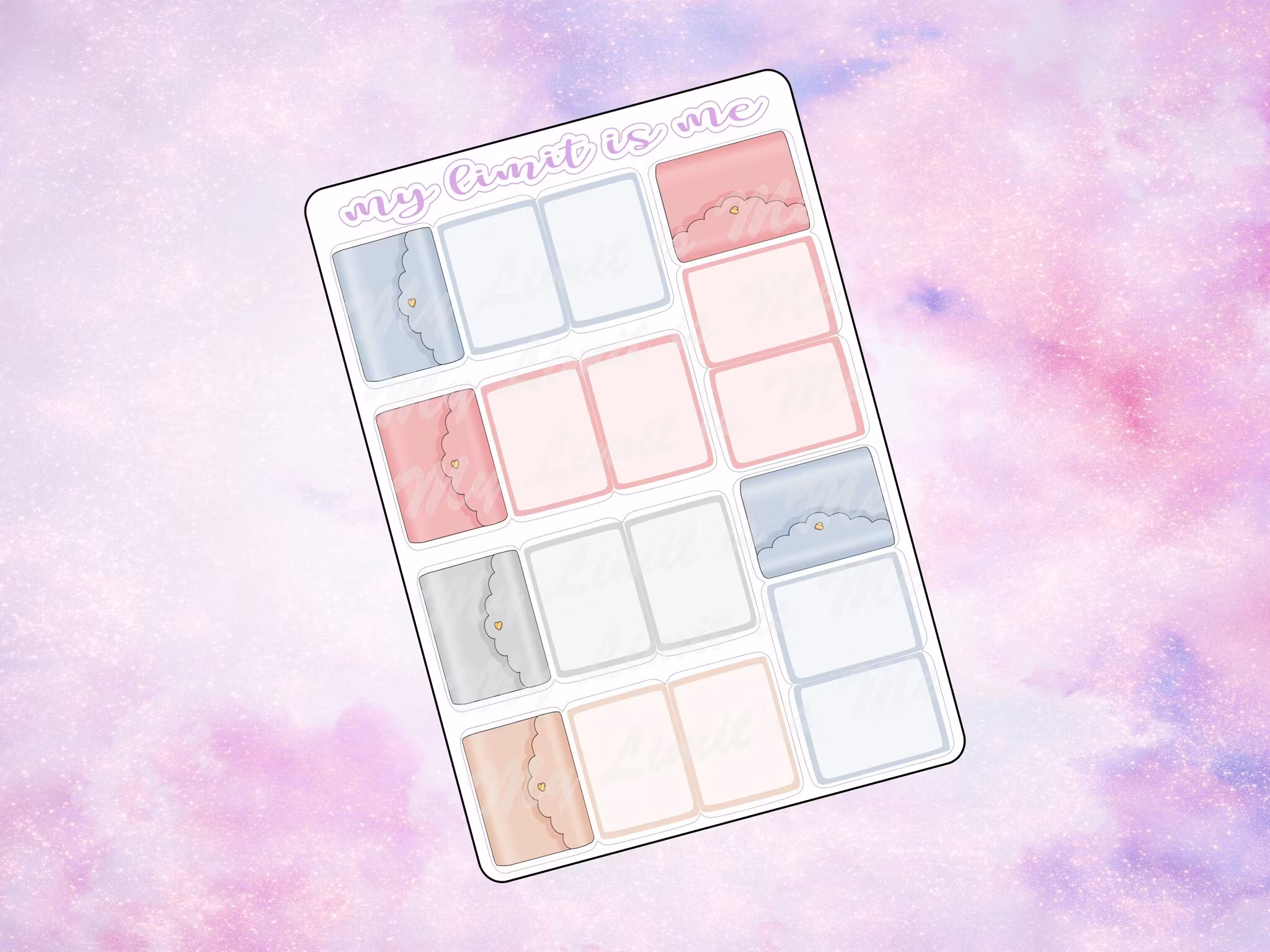 Foldable planner stickers