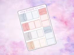 Foldable planner stickers