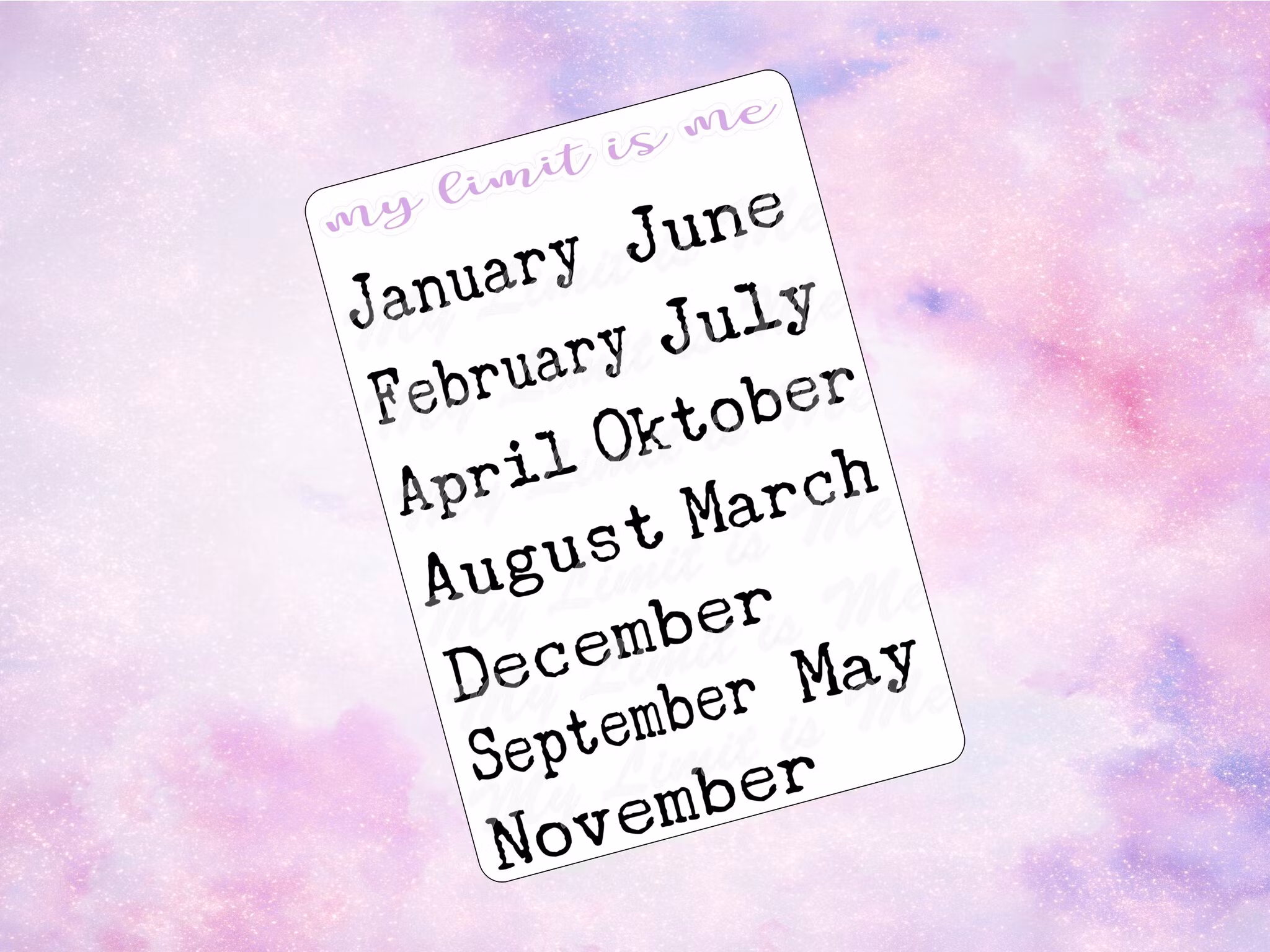 Months Script
